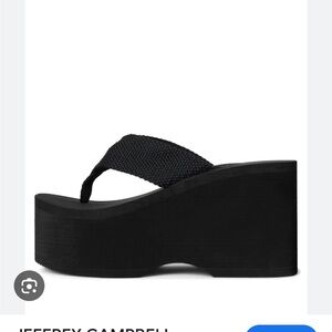 Nordstrom Black Platform Flip-Flops